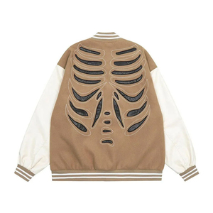 Wholesale Slim Custom Logo Plus Size Casual <b>Summer</b> Woolen Windproof Quick Dry Baseball Varsity <b>Jacket</b> <b>Men</b> - Product Image 4