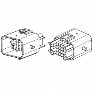 Connecteur automobile étanche IP67 à 20 broches mâle, contact en cuivre, 12V 5A, MT-II/JPT SLD pour 936780-2 - Product Image 3