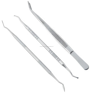 WORLD PRECISION SURGICAL Manual Dental Stainless Steel Double Ended Mirror Probe <b>Sickle</b> Hoe Scaler Tooth Cleaning Instrument - Product Image 6