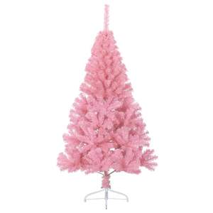 Árbol de Navidad Alto con Incrustaciones Decorativas de PVC Rosa y Acero, Adorno Festivo para las Fiestas - Product Image 3