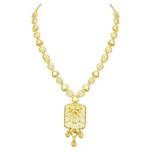 Vente en gros de parures de bijoux de mariée de style Dubaï en or rempli de 14 carats, 18 carats, 24 carats, colliers à la mode, parures de bijoux de style turc traditionnel - Product Image 5