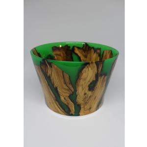 Tazón de Madera de Acacia y Resina Epoxi Hecho a Mano, con Detalles de Resina, Libre de BPA, Apto para Lavavajillas, para Uso Decorativo - Product Image 3