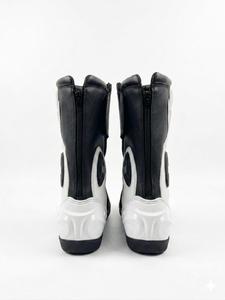 Men's Comfortable Anti-Skid Leather Windproof <b>Waterproof</b> Motorcycles Boots Light Black Ankle Sport Street Adventure Printed High - Product Image 3