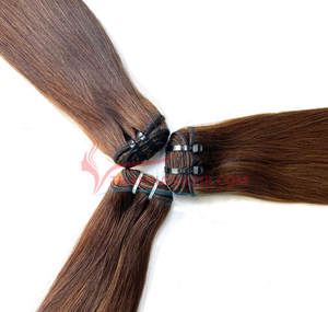 Extensiones de Cabello Humano Virgen Remy Vietnamita, Doble Trama a Máquina, Liso, Textura Natural Suave, Duraderas, Reforzadas, de Calidad Thanh - Product Image 4