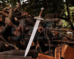 Espada de Acero Grabada a Mano de Conan el Bárbaro, Forjada, con Funda de Cuero, 58-60HRC, Réplica Medieval de Fantasía, Regalo para Coleccionistas - Product Image 2