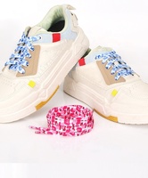 Lacets Vente en Gros Chaussures/Bottes Tendance de Haute Qualité Lacets Élastiques en Polyester Imprimés Colorés pour Usage Quotidien