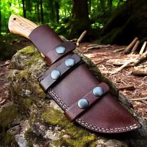 Cuchillo de Caza de Acero de Damasco Forjado a Mano con Mango de Madera de Nogal, Personalizable, Producto OEM DIY de Grado Profesional, Cuchillo de Hoja Fija - Product Image 5