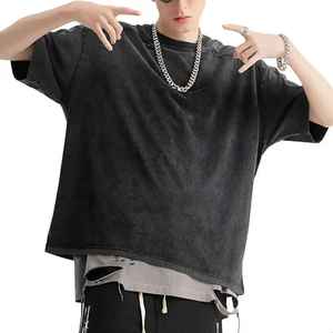 T-shirt Homme Oversize en Coton Uni avec Logo Imprimé en Relief, Style Hip-hop Streetwear, Idéal pour le Fitness - Product Image 5