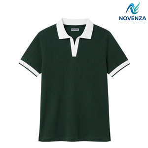 Polo Personalizado para Hombre, Color Verde Niebla y Bosque, Algodón Grueso, Manga Corta, Estilo Casual - Product Image 1