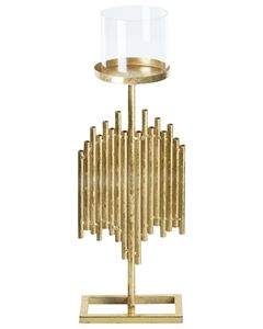 Support de bougie en fer doré de luxe avec vase en verre pour centre de table de mariage et décoration intérieure - Fabricant et fournisseur - Product Image 6