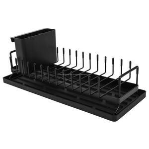 Escurridor de metal sobre el fregadero para cocina que proporciona un diseño que ahorra espacio y una conveniente funcionalidad de secado de platos - Product Image 1