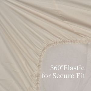 Set di lenzuola in microfibra 4 pezzi per letto matrimoniale, finitura spazzolata, resistente al restringimento e allo sbiadimento, facile da pulire, copripiumino (Bianco) - Product Image 5