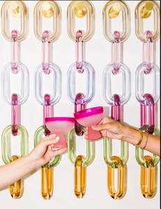 High Quality Artistic Transparent Epoxy Resin Crafts Chain Links Multi Colors <b>Large</b> Size <b>Wall</b> Hanging DIY <b>Decoration</b> Handmade - Product Image 1