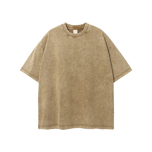 เสื้อยืดผู้ชายผ้าแคนวาสคุณภาพสูง 100% คอตตอน ซักกรด สีพื้น ปักโลโก้ได้ เป็นมิตรกับสิ่งแวดล้อม แห้งเร็ว ระบายอากาศดี แขนสั้น สำหรับฤดูร้อน - Product Image 3