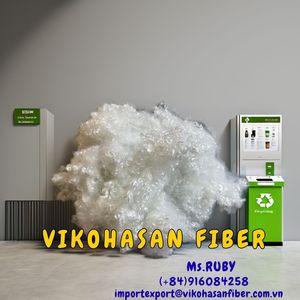 Mejor Precio Vikohasan, Fibra de Poliéster Reciclada 4D HCS Blanca, Material de Relleno, Certificación OEKO-TEX - Product Image 6