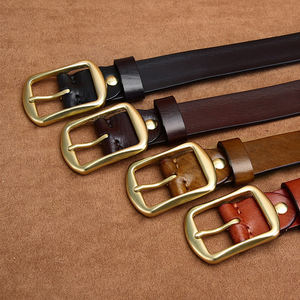 Ceinture en cuir pour homme, marron, motif floral gravé, ceinture de cow-boy avec boucle en argent gravée - Product Image 4