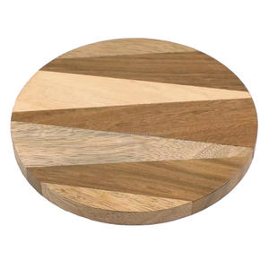 ไม้อะคาเซียคูสเตอร์สไตล์คลาสสิกเสื่อและแผ่นรองสำหรับดื่มชาจากไม้ธรรมชาติ - Product Image 1