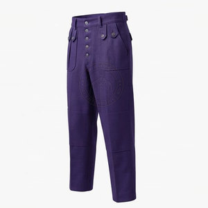 Pantalon de combat allemand en toile à motif droit, design personnalisé, avec ceinture traditionnelle, boutons sécurisés, tissu léger et respirant - Product Image 3