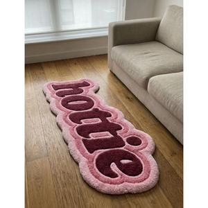 Tapis décoratif de luxe tendance en laine douce tuftée à la main, antidérapant, à motif géométrique, à poils moyens, pour salon et salle à manger - Product Image 4