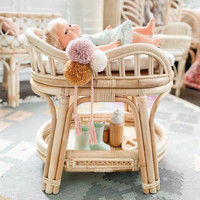 Tables à langer pour poupées, best-sellers, faites à la main en rotin, jouets naturels pour enfants