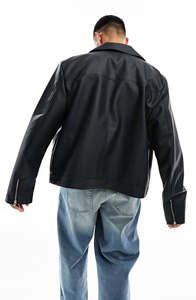 Veste de motard en cuir véritable pour homme, manteau en peau de mouton véritable, vêtements de moto, veste bomber décontractée, vêtements chauds d'hiver, vêtements de mode - Product Image 4