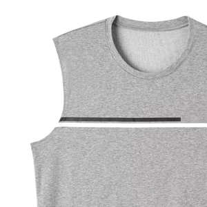 Camiseta sin mangas estilo panel para hombre, licra/poliéster, transpirable, de secado rápido, cómoda, corte regular, logotipo personalizado OEM, colores personalizados - Product Image 5