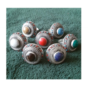 Kuchi-Anillos bohemios de estilo Tribal Vintage, joyería afgana - Product Image 4