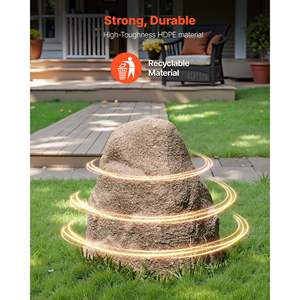 หินเทียมขนาดเล็ก น้ำหนักเบา ทนทานต่อสภาพอากาศ ผิวสัมผัสเหมือนจริง สำหรับปิดปั๊มน้ำบาดาลกลางแจ้ง - Product Image 3