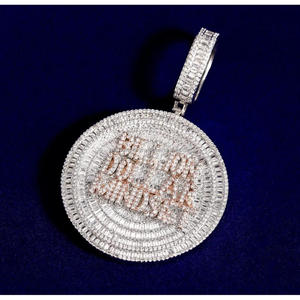 Custom Billion Dollar Pendant for Men with Hand Set Moissanite Diamonds and 925 Silver Hip Hop Jewelry - Product Image 1