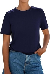 Camiseta de algodón lisa de alta calidad para mujer - Product Image 5