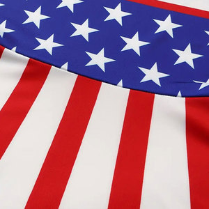 Robe de cheerleading patriotique pour enfants, uniforme de style jupe imprimé étoiles et rayures pour enfants - Product Image 2