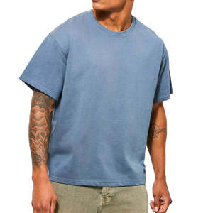 Custom 100% Cotton T-<b>Shirt</b> Manufacturer | Front Logo Knitted Fabric OEM Private Label | Men Streetwear Breathable Low MOQ - Product Image 1