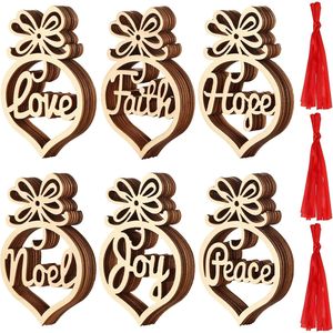 36 Adornos de Madera para Árbol de Navidad, Letras Religiosas Huecas, Etiquetas Colgantes, Decoraciones Festivas para la Temporada Navideña - Product Image 1