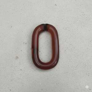 Cadena de eslabones con cuentas de resina de cristal, joyería chapada - Product Image 5