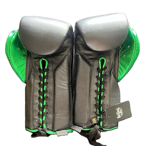 Gants de boxe en cuir véritable de vachette, design de haute qualité, prix de gros, No Boxing No Life, couleur vert cuivre, pour le sparring - Product Image 6