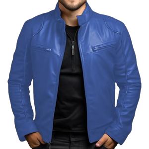 Vestes en cuir pour hommes personnalisées 2025, tissu en toile respirant, séchage rapide, haute qualité, design décontracté et tendance - Product Image 5