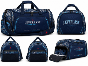 Custom Logo Geometric Pattern Unisex Sports <b>Duffel</b> <b>Bag</b> Polyester Zipper Closure Adjustable Strap 40-55L Shoe Compartment Fitness - Product Image 3