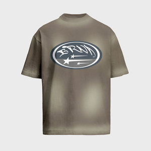 Camiseta Verde Oliva para Hombre con Estampado de Letras, Cuello Redondo, Manga Corta, Corte Regular, Algodón Jersey, Estilo Casual - Product Image 5