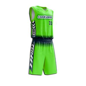 Uniformes Deportivos Personalizados para Equipos, Camiseta de Baloncesto con Cuello en V Sublimada, Conjuntos de Uniformes para Adultos, Antibacterianos, de Secado Rápido, 100% - Product Image 1