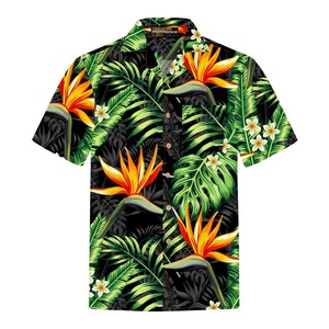 Men's Hawaiian Shirt Short Sleeve Floral Print Breathable Polyester Vacation Shirts Summer Turn-<b>down</b> Collar - Product Image 1