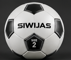 Balón de Fútbol Talla 2, Balón de Entrenamiento, Diseño de Paneles Blancos y Negros, para Práctica Infantil - Product Image 1