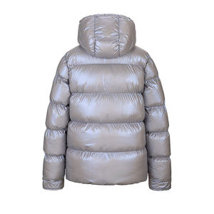Veste courte matelassée pour femme, parka épaisse en coton avec cordon de serrage, manteau d'hiver à fermeture éclair, style décontracté et tendance - Product Image 3