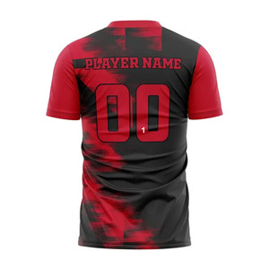 เสื้อฟุตบอลสั่งทำพิเศษสำหรับผู้ใหญ่และเด็ก ชุดทีมพร้อมชื่อทีม เบอร์ เลขที่ และโลโก้ สีดำขาว แบบซับลิเมชั่น - Product Image 5