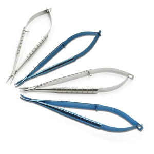 Porte-aiguille ophtalmique multifonctionnel en acier inoxydable et titane avec broche à mailles spéciales - Product Image 2