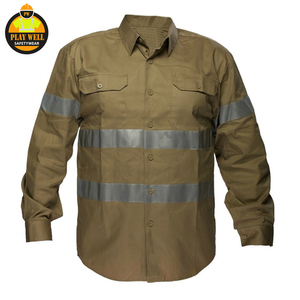 Camisa de Trabajo de Seguridad con Franjas Reflectantes de Alta Visibilidad, Personalizable con Logotipo - Product Image 6