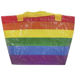 Sac de shopping en PP tissé avec poignées en sangle, forme bateau, couleur personnalisée, impression en héliogravure, grand format, prix bas - Product Image 2