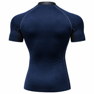 Camiseta de compresión para hombre, de secado rápido, transpirable, para gimnasio, fitness, camiseta ajustada, ropa deportiva para correr, ropa deportiva ajustada al cuerpo, capa base - Product Image 4