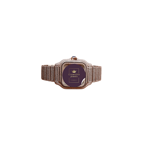 Reloj de pulsera de acero inoxidable con diamantes de corte redondo en oro blanco, moissanita, estilo antiguo, simple, de lujo, personalizado y nuevo para hombre. - Product Image 1