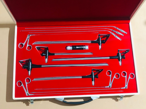 Kit complet d'instruments chirurgicaux ORL en acier inoxydable pour bronchoscopie rigide 2026, de la taille enfant à adulte, avec 5 lames et 4 pinces - Product Image 3