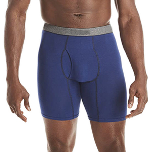 Calzoncillos Boxer Blancos para Hombre, Transpirables, de Secado Rápido, Corte Medio, Tejido Antibacterial, con Bloques de Color, para Uso Diario - Product Image 5
